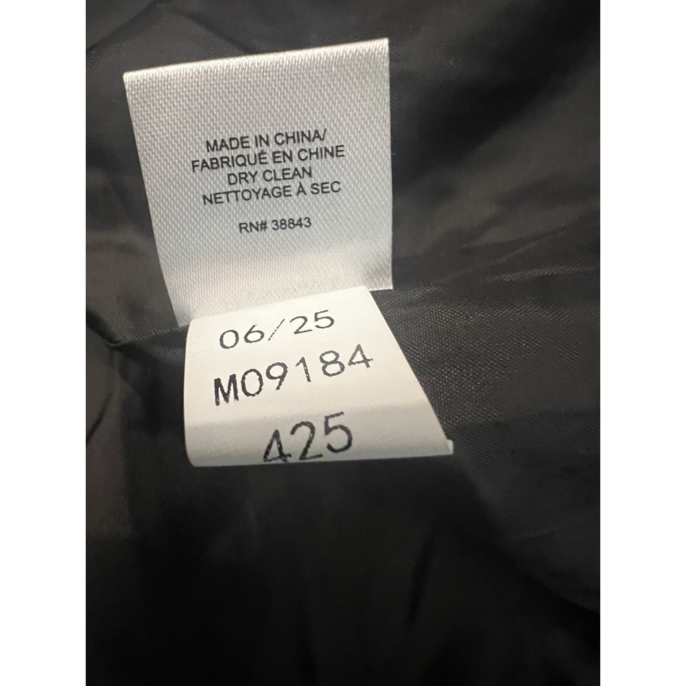 NWT M x Milly Black Boucle Coat Rhinestone Buttons Double Breasted M09184 S - Picture 10 of 10